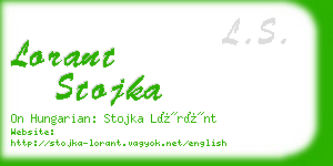 lorant stojka business card